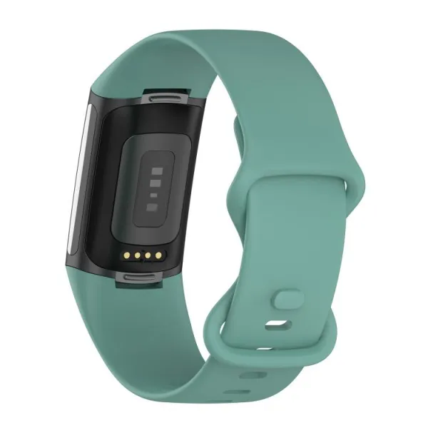 SILICONE Vymeniteľný remienok pre Fitbit Charge 6 / Charge 5 zelený
