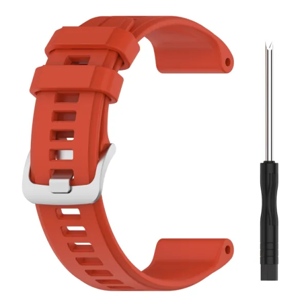 SILICONE Vymeniteľný remienok pre Garmin Forerunner 965 červený