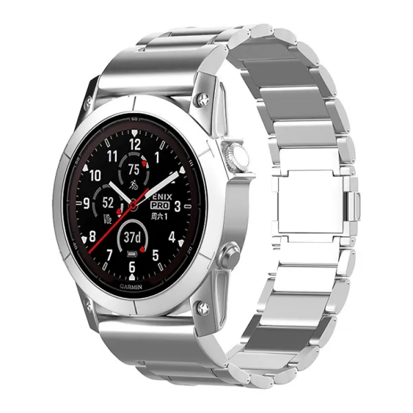 CLASSIC Kovový remienok pre Garmin Fenix 7 / Forerunner 965 strieborný