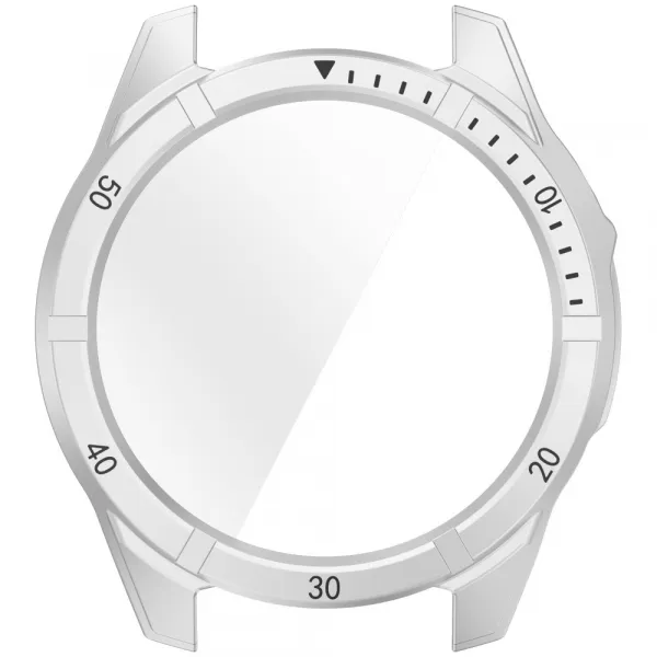 PC FULL COVER Plastový kryt so sklom pre Garmin Tactix 8 47mm SILVER