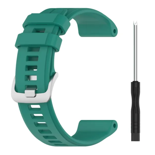 SILICONE Vymeniteľný remienok pre Garmin Forerunner 965 tmavozelený