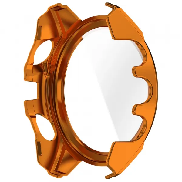 PC FULL COVER Plastový kryt so sklom pre Garmin Tactix 8 47mm ORANGE
