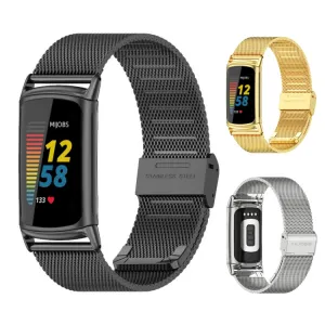 MILANESE Kovový remienok pre Fitbit Charge 6 / Charge 5 zlatý