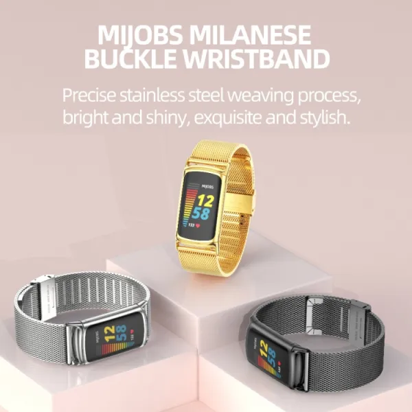 MILANESE Kovový remienok pre Fitbit Charge 6 / Charge 5 zlatý