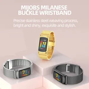 MILANESE Kovový remienok pre Fitbit Charge 6 / Charge 5 zlatý