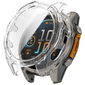 PC FULL COVER Plastový kryt so sklom pre Garmin Tactix 8 47mm TRANSPARENT