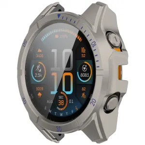 PC FULL COVER Plastový kryt so sklom pre Garmin Tactix 8 47mm TITANIUM