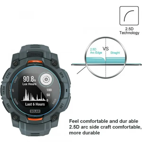 PROTEMIO 3x Ochranná fólia pre Garmin Instinct 3 Solar 50mm
