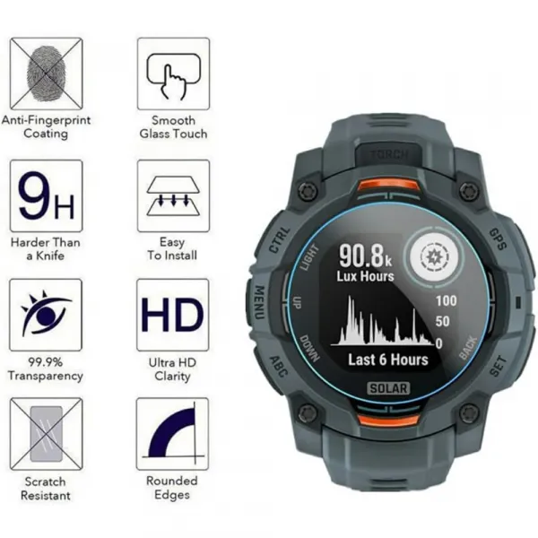 PROTEMIO 3x Ochranná fólia pre Garmin Instinct 3 Solar 50mm