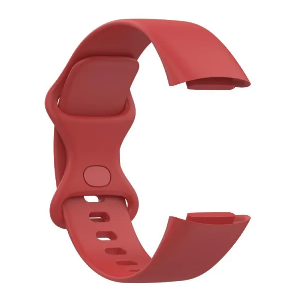 SILICONE Vymeniteľný remienok pre Fitbit Charge 6 / Charge 5 červený