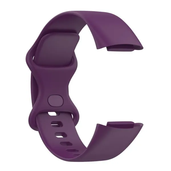 SILICONE Vymeniteľný remienok pre Fitbit Charge 6 / Charge 5 tmavofialový