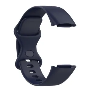 SILICONE Vymeniteľný remienok pre Fitbit Charge 6 / Charge 5 tmavomodrý