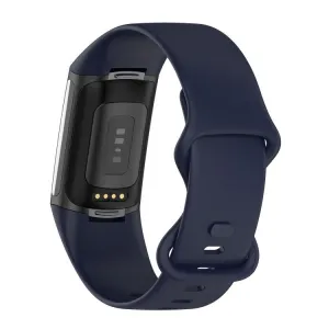 SILICONE Vymeniteľný remienok pre Fitbit Charge 6 / Charge 5 tmavomodrý