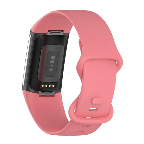 SILICONE Vymeniteľný remienok pre Fitbit Charge 6 / Charge 5 ružový