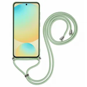 ROPE Kryt so šnúrkou Samsung Galaxy S24 FE 5G svetlozelený