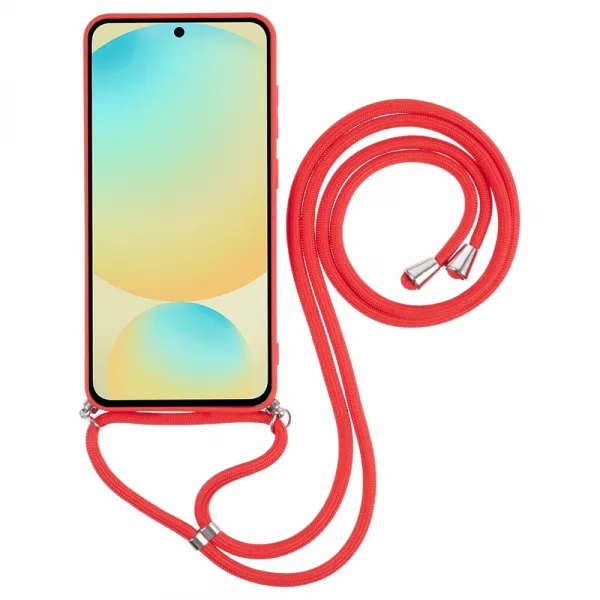 ROPE Kryt so šnúrkou Samsung Galaxy S25+ 5G červený