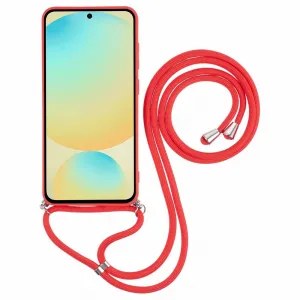ROPE Kryt so šnúrkou Samsung Galaxy S25+ 5G červený