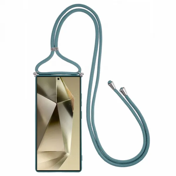 ROPE Kryt so šnúrkou Samsung Galaxy S25 Ultra 5G tmavozelený