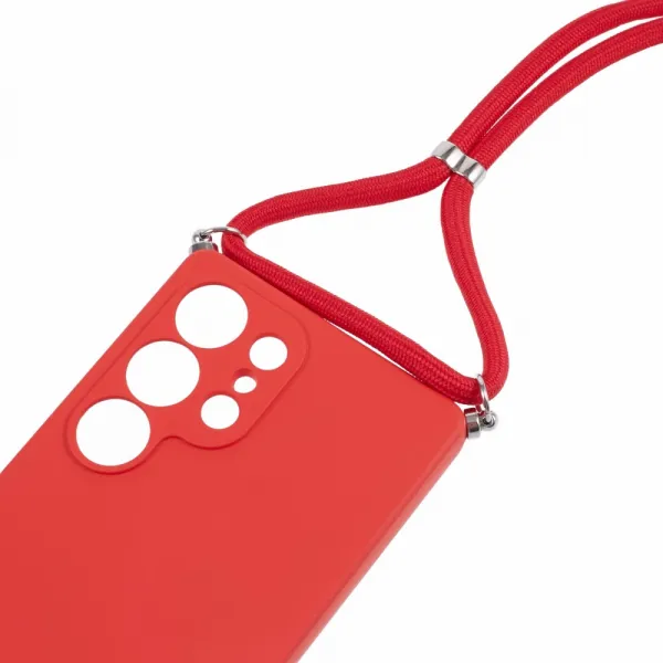 ROPE Kryt so šnúrkou Samsung Galaxy S25 Ultra 5G červený