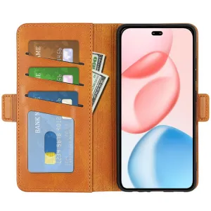 SIDE Peňaženkové puzdro pre Honor 400 Pro 5G svetlohnedé