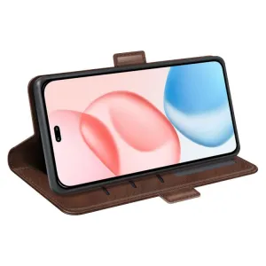 SIDE Peňaženkové puzdro pre Honor 400 Pro 5G tmavohnedé