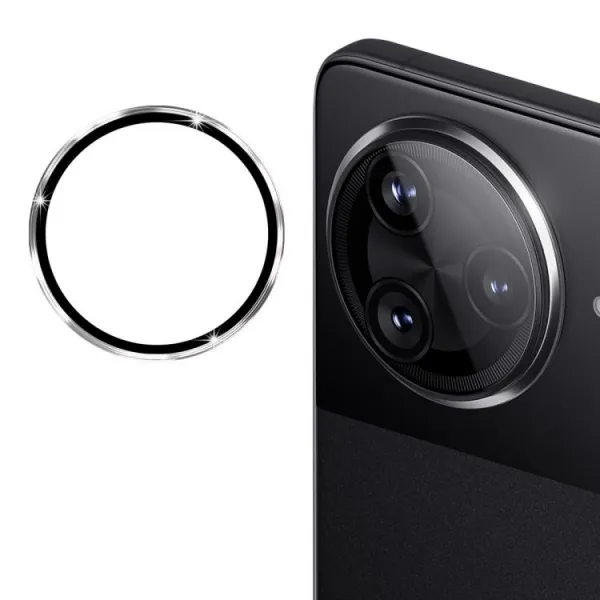 ENKAY ALU Sklo pre fotoaparát Xiaomi Poco F7 Pro / Poco F7 Ultra SILVER