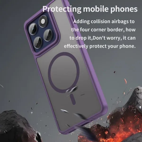 FANDUN MAGSAFE Ochranný kryt pre Motorola Edge 60 Pro fialový
