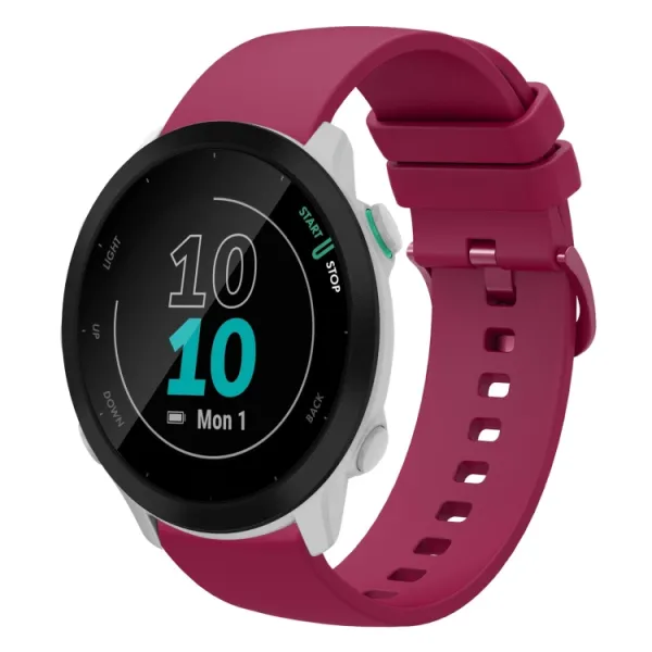 SILICONE Vymeniteľný remienok pre Garmin Forerunner 55mm bordový