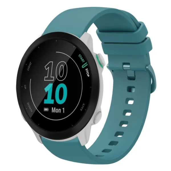 SILICONE Vymeniteľný remienok pre Garmin Forerunner 55mm tmavozelený