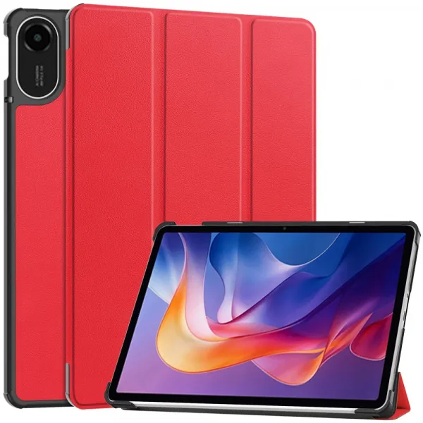 LEATHER Zaklápací kryt pre Xiaomi Redmi Pad 2 červený