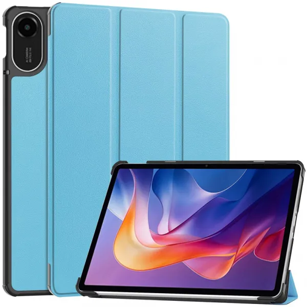 LEATHER Zaklápací kryt pre Xiaomi Redmi Pad 2 svetlomodrý