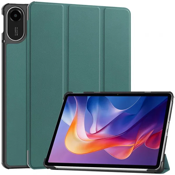 LEATHER Zaklápací kryt pre Xiaomi Redmi Pad 2 zelený