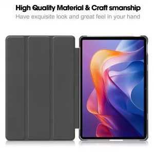 LEATHER Zaklápací kryt pre Xiaomi Redmi Pad 2 šedý