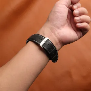 LEATHER Kožený remienok pre Honor Watch 5 modrý