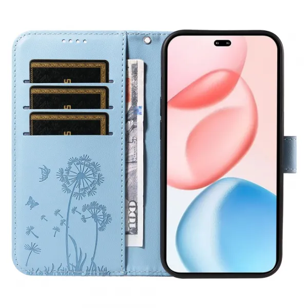 ART DANDELION Peňaženkové puzdro pre Honor 400 Pro 5G svetlomodré