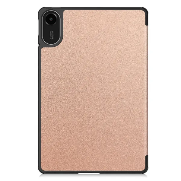 LEATHER Zaklápací kryt pre Xiaomi Redmi Pad 2 ružovo-zlatý
