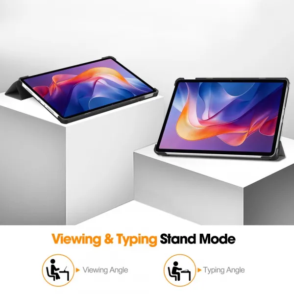 LEATHER Zaklápací kryt pre Xiaomi Redmi Pad 2 šedý
