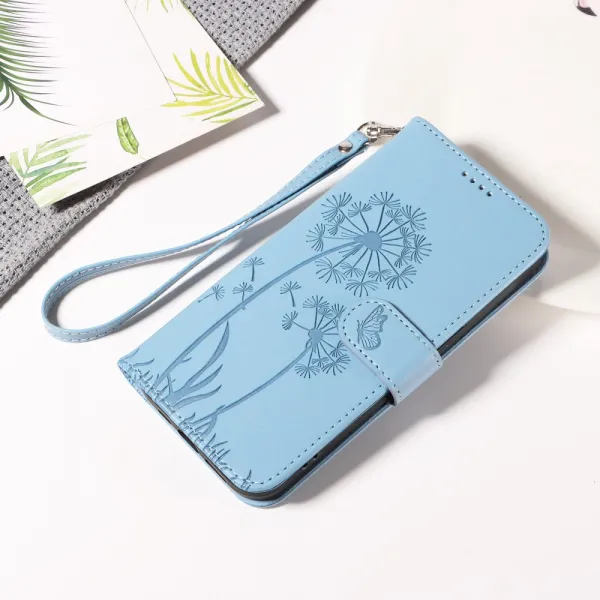 ART DANDELION Peňaženkové puzdro pre Honor 400 5G svetlomodré