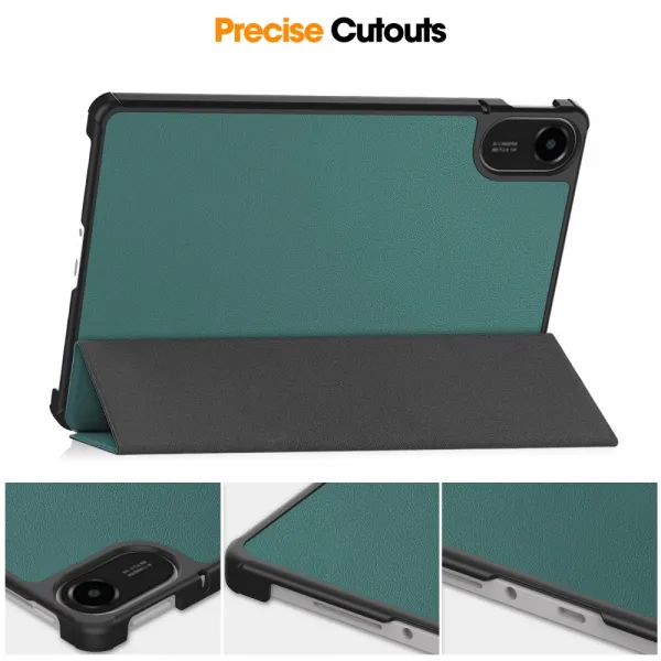 LEATHER Zaklápací kryt pre Xiaomi Redmi Pad 2 zelený