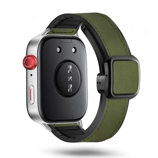 KALEBOL HYBRID Vymeniteľný remienok pre Huawei Watch Fit 4 / Fit 4 Pro / Fit 5 / Fit 5 Pro tmavozelený