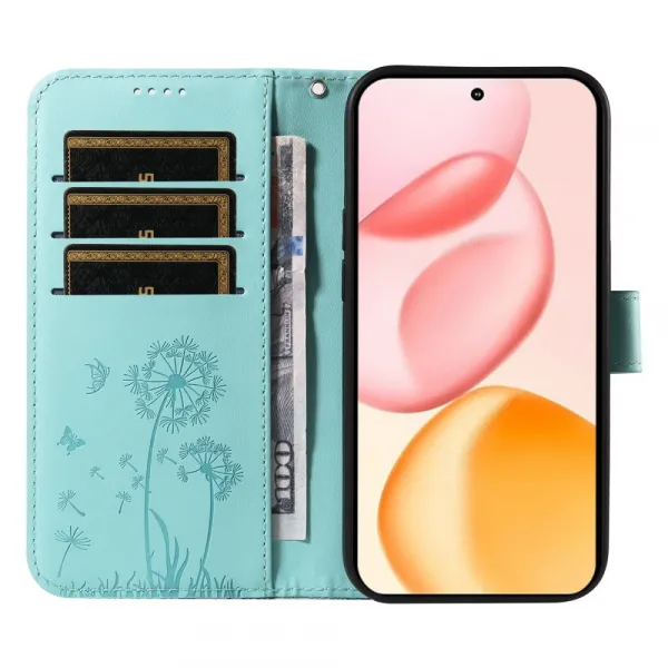 ART DANDELION Peňaženkové puzdro pre Honor 400 5G mentolové