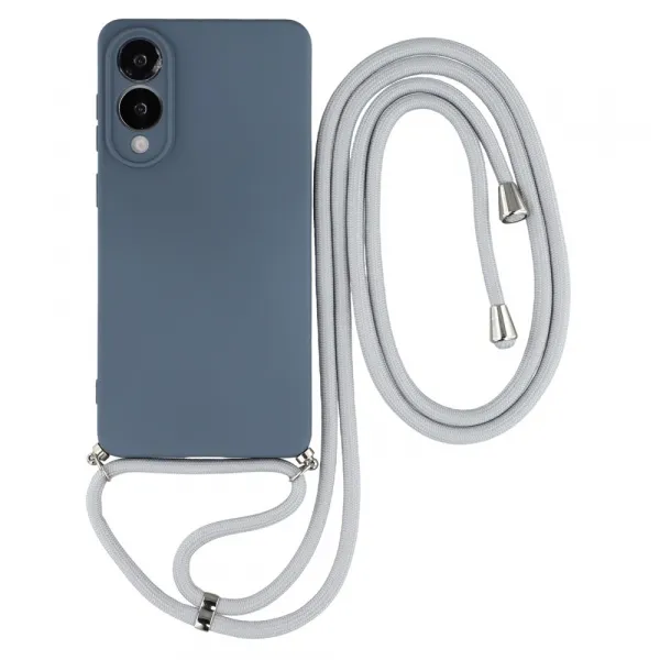 ROPE Kryt so šnúrkou Samsung Galaxy S25 Edge šedomodrý