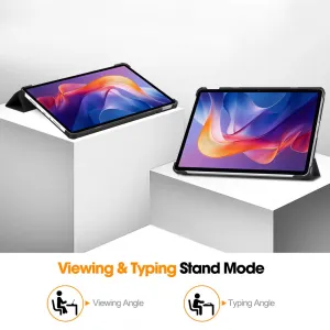 LEATHER Zaklápací kryt pre Xiaomi Redmi Pad 2 čierny