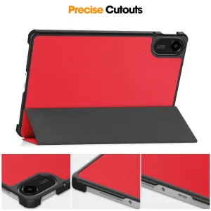 LEATHER Zaklápací kryt pre Xiaomi Redmi Pad 2 červený