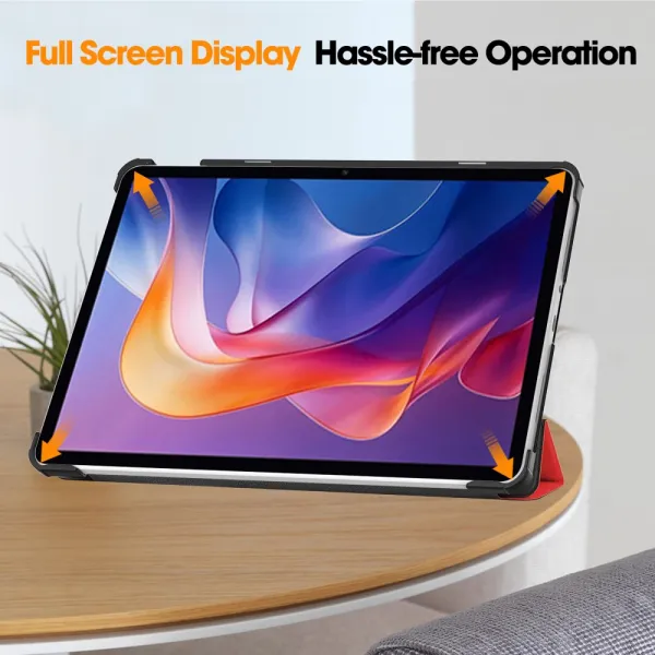 LEATHER Zaklápací kryt pre Xiaomi Redmi Pad 2 červený