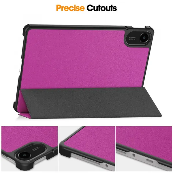 LEATHER Zaklápací kryt pre Xiaomi Redmi Pad 2 fialový