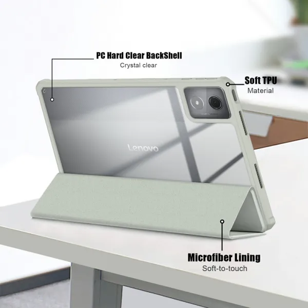 CRYSTAL Zaklápacie puzdro Lenovo Tab K11 Plus šedé