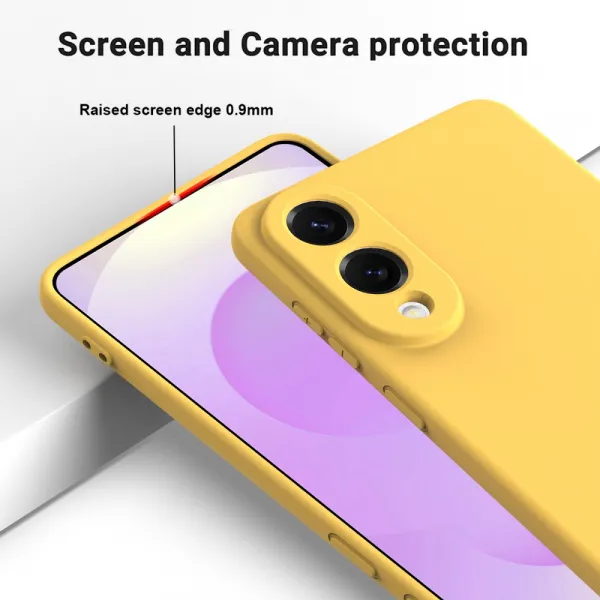 RUBBER Ochranný kryt pre Samsung Galaxy S25 Edge žltý