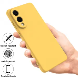 RUBBER Ochranný kryt pre Samsung Galaxy S25 Edge žltý