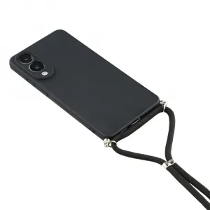 ROPE Kryt so šnúrkou Samsung Galaxy S25 Edge čierny